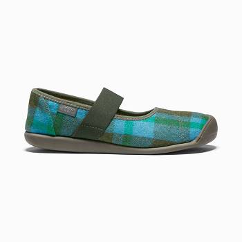 KEEN Sienna Mary Jane Plaid - Modre Casual Obuv Damske, K0531SK